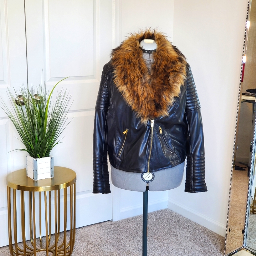 H&M Women's Biker Jacket XL Black